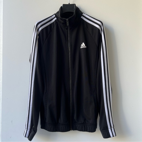 Adidas Zipped Sweatshirt - Black & White - Size S - Picture 4 of 9